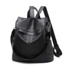 shepretty Women’s Anti-Theft Backpack, Shoulder Bag, School Bag Leather, B0298-bk