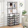 Laiensia 5-Tier Entryway Coat Rack, Coat and Shoe Rack, Entryway