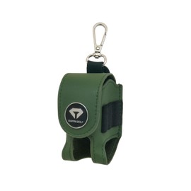 Diamond Golf AS-4011 30 Diamond Golf Ball Case & Marker, Holds 2 Golf Balls, Rotating Clip for Easy Removal, Golf Ball Case, Ball Pouch with Marker, One-Touch Open/Close, Tee Holder, Glove Holder, Synthetic Leather, Green