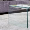 fenghuaglasshome Modern Rectangular Waterfall Design Tempered Glass Coffee Table