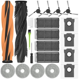 DrRobor 21-Piece Replacement Parts Kit for Dreame X50 Ultra Complete / L50 Pro Ultra Robot Vacuum Cleaner Accessories Includes Main Brush, HEPA Filters, Mop Pads, Side Brushes, Dust Bags