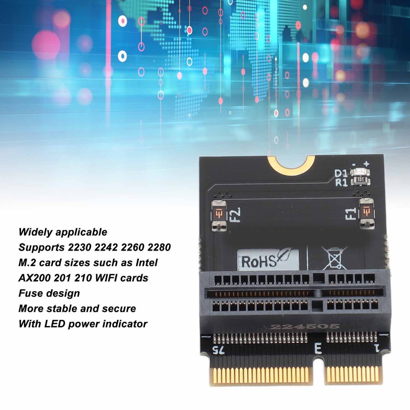 M.2 NGFF Key E to Key E Adapter Card for