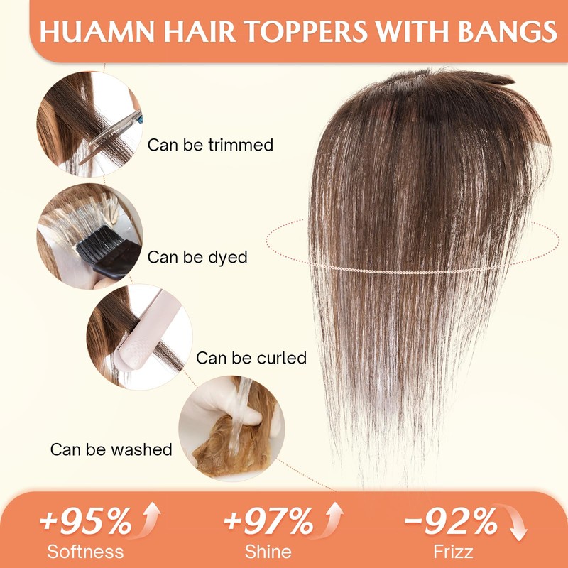 Benehair Clip in Bangs 100% Real Hair 3D Wispy Bangs