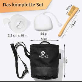 Boulder accessories as a set and individual: chalk bag, chalk ball, boulder brush and finger tape - ideal climbing equipment for the next session, bouldering gift, chalk bag and climbing brush also