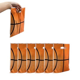DYT 50PCS Basketball Goodie Bags Basketball Treat Candy Bags Plastic Party Favor Bags Basketball Gift Bag Basketball Themed Gift Bag for Birthday Party