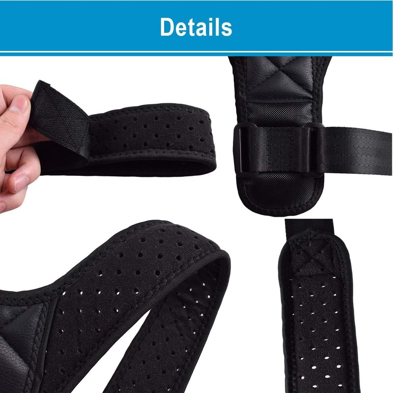 Children's Posture Correction Back Support with Massage Ball, Adjustable Straightener