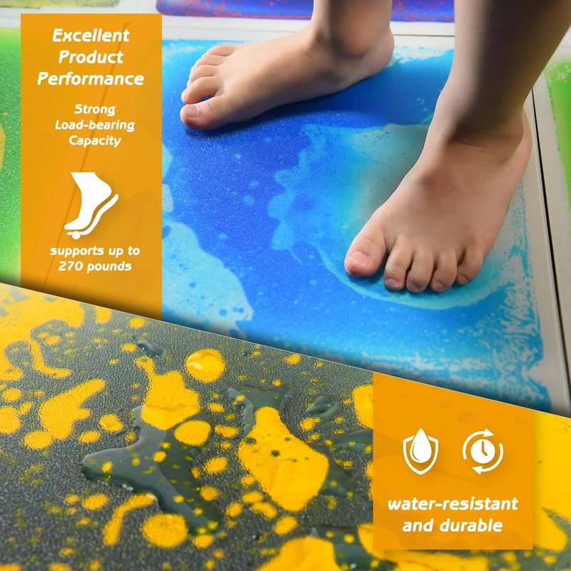 WOWSTAR 12" x 12" Sensory Floor Tiles, 9 Sensory Tiles,