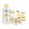 Kit Garnier Express Aclara Rutina anti manchas con Vitamina C Srum facial, agua micelar y todo-en-1 tono medio con FPS, 3 piezas. Hidrata, ilumina y  