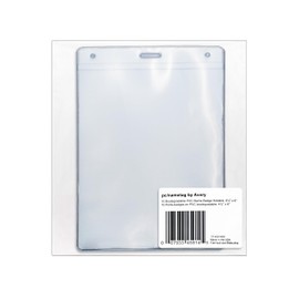 pc/Nametag by Avery 10 Biodegradable PVC Name Tag Clear Vertical Name Badge Holder for Lanyards, 4¼" x 6", Card, ID, Ticket, Name Tag Holders, for Events, Conferences, Office-Clear (45914)