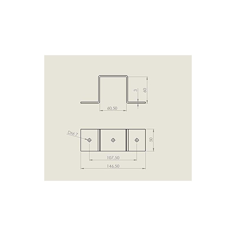 Square Pipe Clamp Square Tube Bar Clamp Square 60 mm