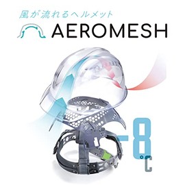 DIC Plastic SYA-C-SFE4M-M3 Work Helmet, Aero Mesh, Light Gray/Smoke