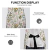 Grtfcolr Floral Apron with Pockets, Flower Butterfly Aprons for Cooking,