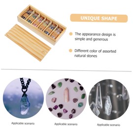 BESPORTBLE Assorted Natural Stones Crystal Wishing Bottle Set Mini Bottles Collection for Decoration Present