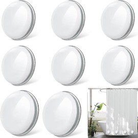 Tyafzzn 8 x Shower Curtain Weights, Round Shower Curtain Magnet, Shower Curtain Weights, Curtain Weights, Shower Curtain Magnets Bottom, Curtain Weight for Shower Window Curtain Tablecloths