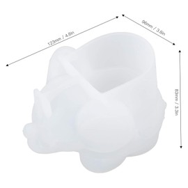 Epoxy Mold, Elephant Shape Resin Mold Makeup Sponge Candle Holder Silicone Casting Mould DIY 3D Storage Decoration Ornament