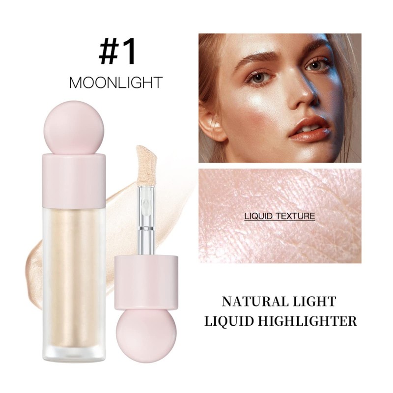 Hocossy Liquid Highlighter Natural Glow For Face & Body, Waterproof