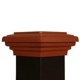 4x4 Post Cap (3.5") Cedar Newel Island Flat Top for Outdoor Fences, Decks and Mailboxes, by Atlanta Post Caps