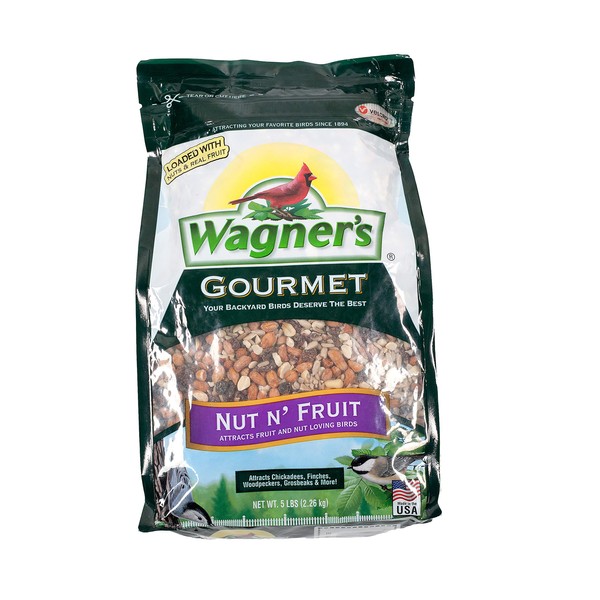 Wagner's 82072 Gourmet Nut & Fruit Wild Bird Food, 5-Pound Bag
