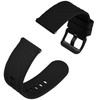 Anbeer Silicone Watch Band 18mm Quick Release Rubber Replacement Strap for Men Women - Extra Long, Black with Black Buckle