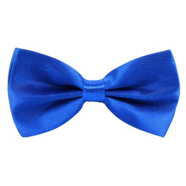 CellDeal New Mens Pure Plain Bowtie Polyester Pre Tied Wedding Party Bow Tie blue