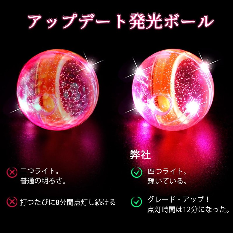 Crestgolf Glowing Golf Balls Night-Glowing Balls Light Up in the