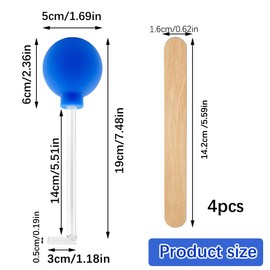 Tonsil Stone Remover, Mandelsteine Entfernen, Gegen Tonsilclin, Tonsillenstein Entferner Zum Entfernen Von Tonsillensteine, Mit 4 Stück Zungenspatel, Für Einen Frischeren Atem, Blau