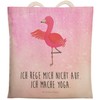 Mr. & Mrs. Panda Flamingo Yoga Shopping Bag, Purple