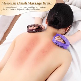 3PCS Meridian Brush Massage Brush - 2025 Professional Heavy-duty Handheld Body Massager with Massage Comb Set, Magnetic Five Elements Design, Relieve Muscle Fatigue for Full Body Relaxation