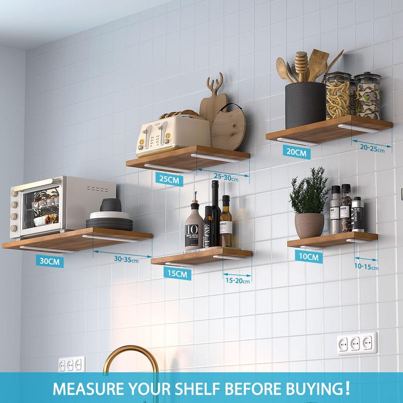 WELDUN 2 Pack Floating Shelf Brackets 15 cm, Heavy Duty