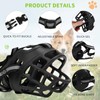 Dog Muzzle, Adjustable Reflective Breathable Rubber Nylon Anti Biting Barking