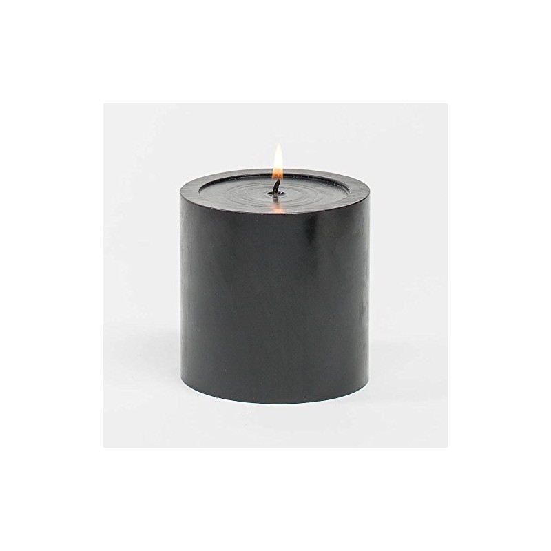Richland 4"x4" Black Pillar Candle