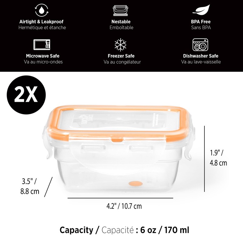 Starfrit LocknLock 4-Piece Easy Match Plastic Container Set - 2
