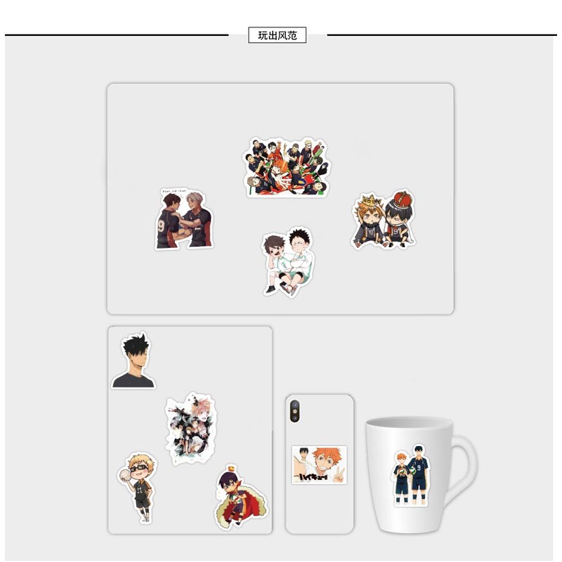 Anime Haikyuu Stickers 100pcs Waterproof Vinyl Stickers for Kids Teens