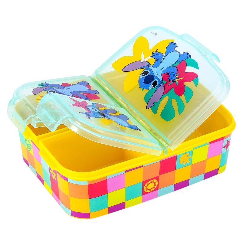 Zawadi Global Stitch Kids Childrens Multi Compartment Rectangular School Travel