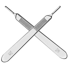 AAProTools Pack of 2 Scalpel Handle # 3, Premium Quality, Rust Proof Stainless Steel Scalpel Knife Handle, Lightweight and Durable,Fits Surgical Blades No. 10, 11, 12, 13, 14 and 15
