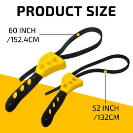 BEHEY Strap Wrench - 2pcs,Plumbing Wrench for Tight Spaces Use as Jar Opener, Oil Filter Wrench,Pipe Wrench, Rubber Strap Wrenches Used by Mechanics, Plumber Tools