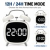 Digital Alarm Clock with Loud Double Bell Alarm for Heavy