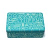 TINIT Stuff Tin - Man Tin Miscellaneous Storage Box (Turquoise/Cream)