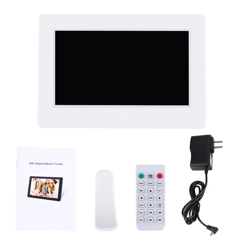 7Inch 1024*600HD Digital Photo Picture Frame Alarm Clock Player Album