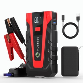Scatach 011 Car Battery Jump Starter,4000A 12V Jump Starter Battery Pack (up to 10.0L Gasoline and 8.0L Diesel Engine), Portable Jump Box with 3 Modes Flashlight and Jumper Cable Black