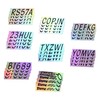Whipline Solid Black/Chrome 3" Alpha-Numeric Registration Identification Numbers Stickers Decals