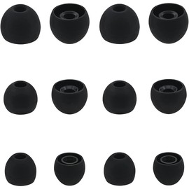 ALXCD Ear Tips Compatible with JBL Tune 125TWS Earbuds, 6 Pairs S M L Sizes Replacement Silicone Earbuds Tips Eartips, Compatible with JBL Tune 125TWS，Black