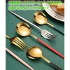 Cutlery Set, Stainless Steel, Chopsticks, Fork, Spoon, 3-piece Set, with