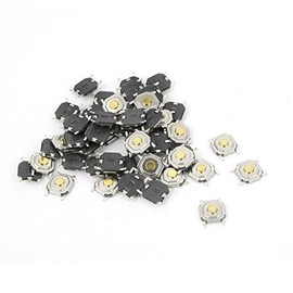 sourcingmap 100 Pcs 5mmx5mmx1.5mm 4 Pins Surface Mounted Devices Momentary Tact Tactile Micro Switches