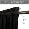 RYB Home Black Velvet Curtains for Living Room - Soft