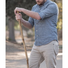 SE Survivor Series Wooden Walking/Hiking Stick with Hand-Carved Deer Design, 55" - WS628-55D