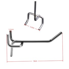 Changyeah Pack of 60 Perforated Wall Hooks, Perforated Sheet Metal Tool Wall Hooks, Perforated Wall, Pegboard Accessories, Pegboard for Tool Holder Wall, Shelf, Workshop, Garage