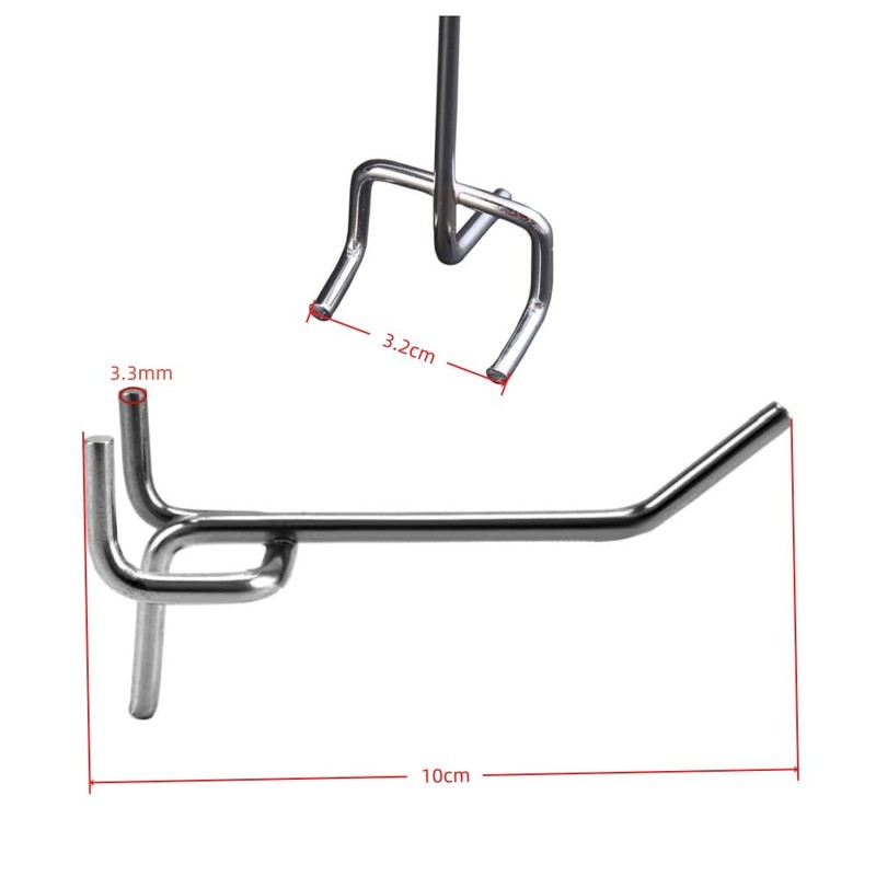 Changyeah Pack of 60 Perforated Wall Hooks, Perforated Sheet Metal