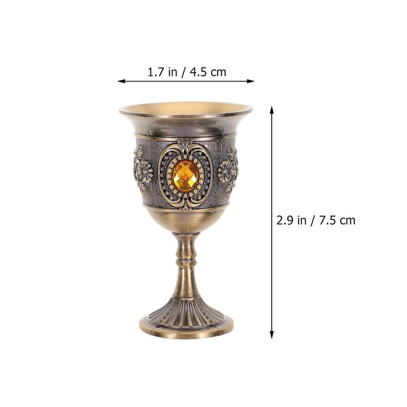 Kichvoe Medieval Cup 2pcs Chalice Goblet Royal Celebrations Wine Communion
