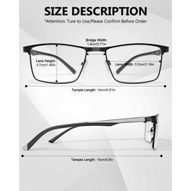 3 Pack Metal Reading Glasses Men TR90 Readers for Men,Business Style Sturdy and Durable, Blue Light Protection Cheaters +2.75